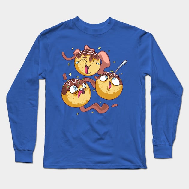 Funny Donuts Long Sleeve T-Shirt by Mako Design 